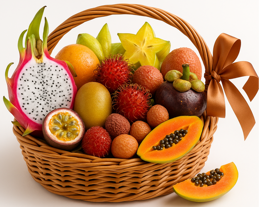Exotic Fresh Fruits Basket Gift